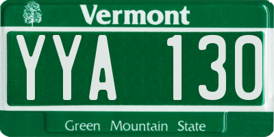 VT license plate YYA130