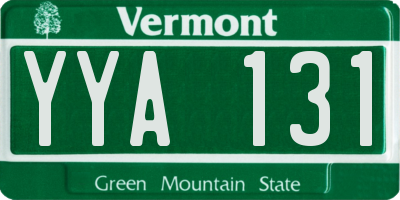 VT license plate YYA131