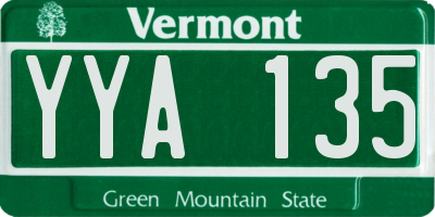 VT license plate YYA135