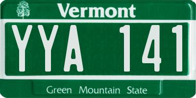 VT license plate YYA141