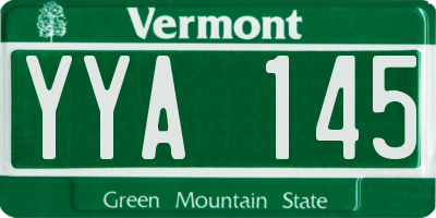 VT license plate YYA145