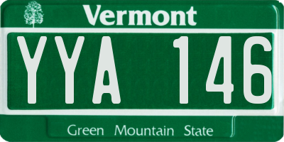 VT license plate YYA146
