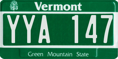 VT license plate YYA147