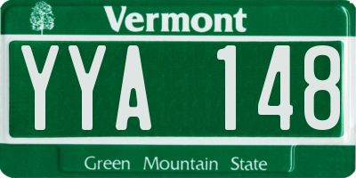 VT license plate YYA148