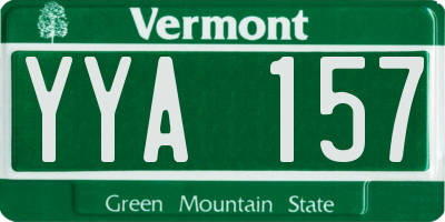 VT license plate YYA157