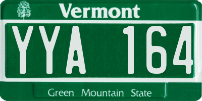 VT license plate YYA164