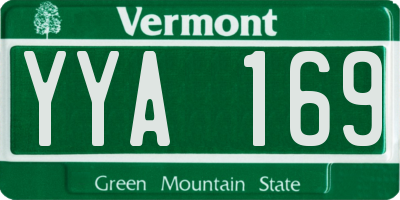 VT license plate YYA169