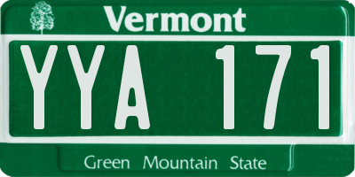 VT license plate YYA171