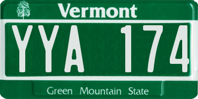 VT license plate YYA174