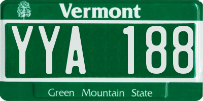 VT license plate YYA188
