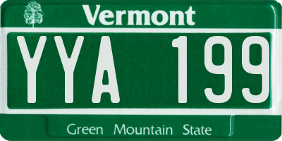 VT license plate YYA199