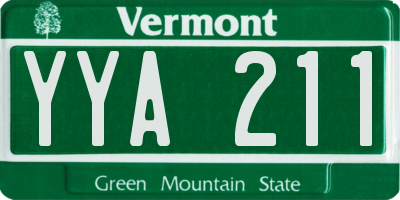 VT license plate YYA211