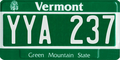 VT license plate YYA237