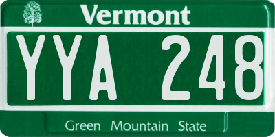VT license plate YYA248