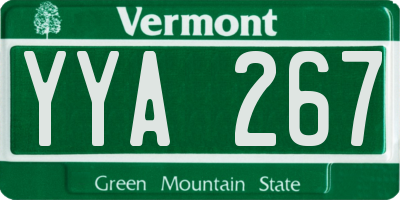 VT license plate YYA267