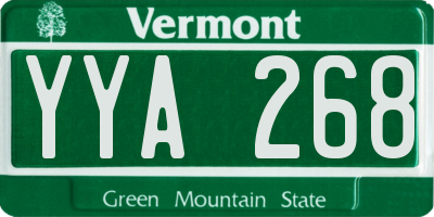 VT license plate YYA268