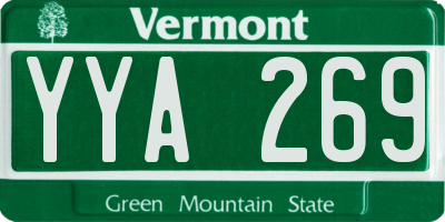 VT license plate YYA269