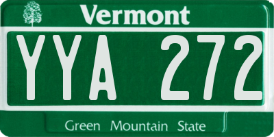 VT license plate YYA272