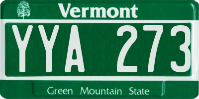 VT license plate YYA273
