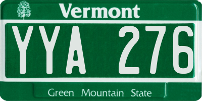 VT license plate YYA276