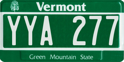 VT license plate YYA277