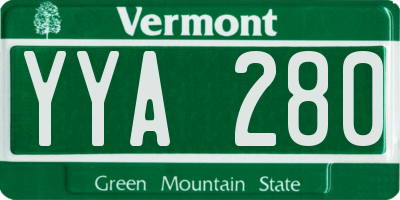 VT license plate YYA280