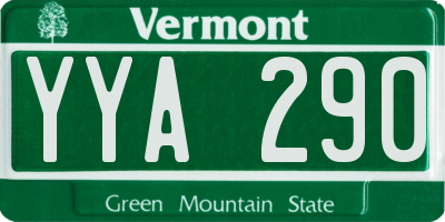 VT license plate YYA290