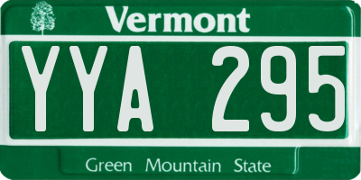 VT license plate YYA295