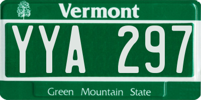 VT license plate YYA297