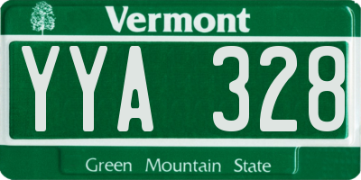 VT license plate YYA328