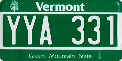 VT license plate YYA331