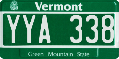 VT license plate YYA338