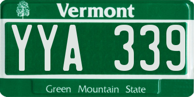 VT license plate YYA339