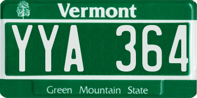 VT license plate YYA364