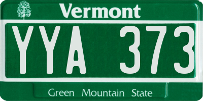 VT license plate YYA373