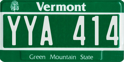 VT license plate YYA414