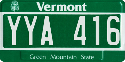 VT license plate YYA416