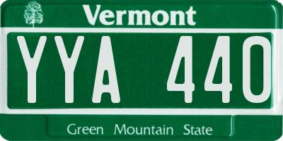 VT license plate YYA440