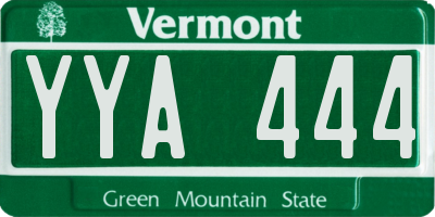 VT license plate YYA444