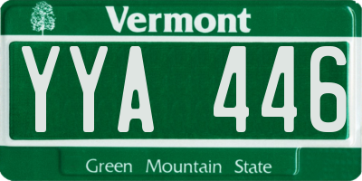 VT license plate YYA446