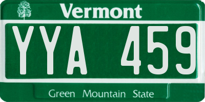 VT license plate YYA459