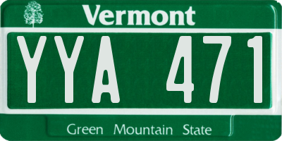 VT license plate YYA471