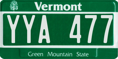 VT license plate YYA477