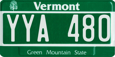 VT license plate YYA480