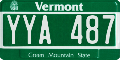 VT license plate YYA487