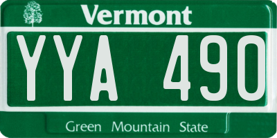 VT license plate YYA490