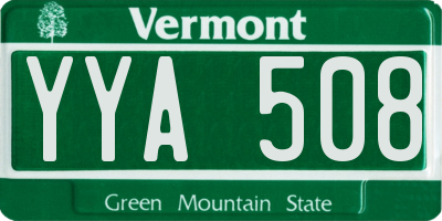 VT license plate YYA508