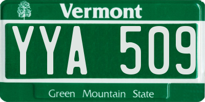 VT license plate YYA509