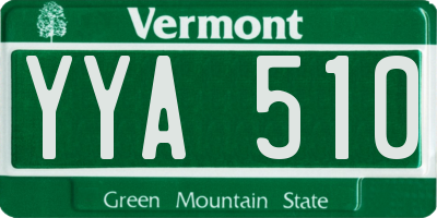 VT license plate YYA510