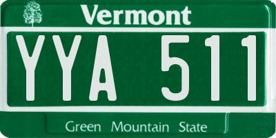 VT license plate YYA511